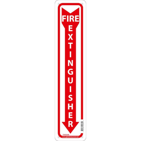Global Industrial Fire Extinguisher Sign, 18x4, Aluminum 724220A - main